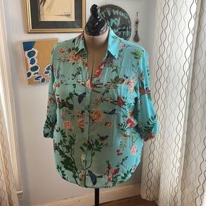 Express portfolio shirt with birds XL